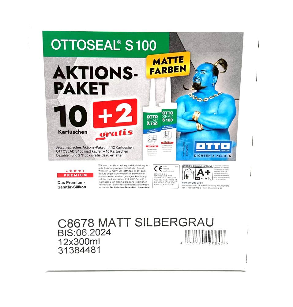 OttoSeal S-100 Matt-Silbergrau C8678  300ml